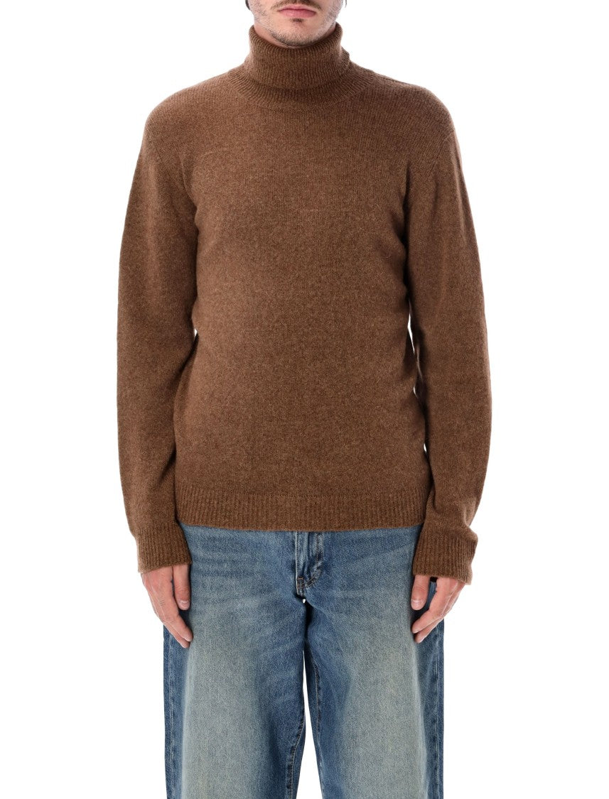Roberto Collina Textured Knit High-Neck Sweater With Ribbed Details