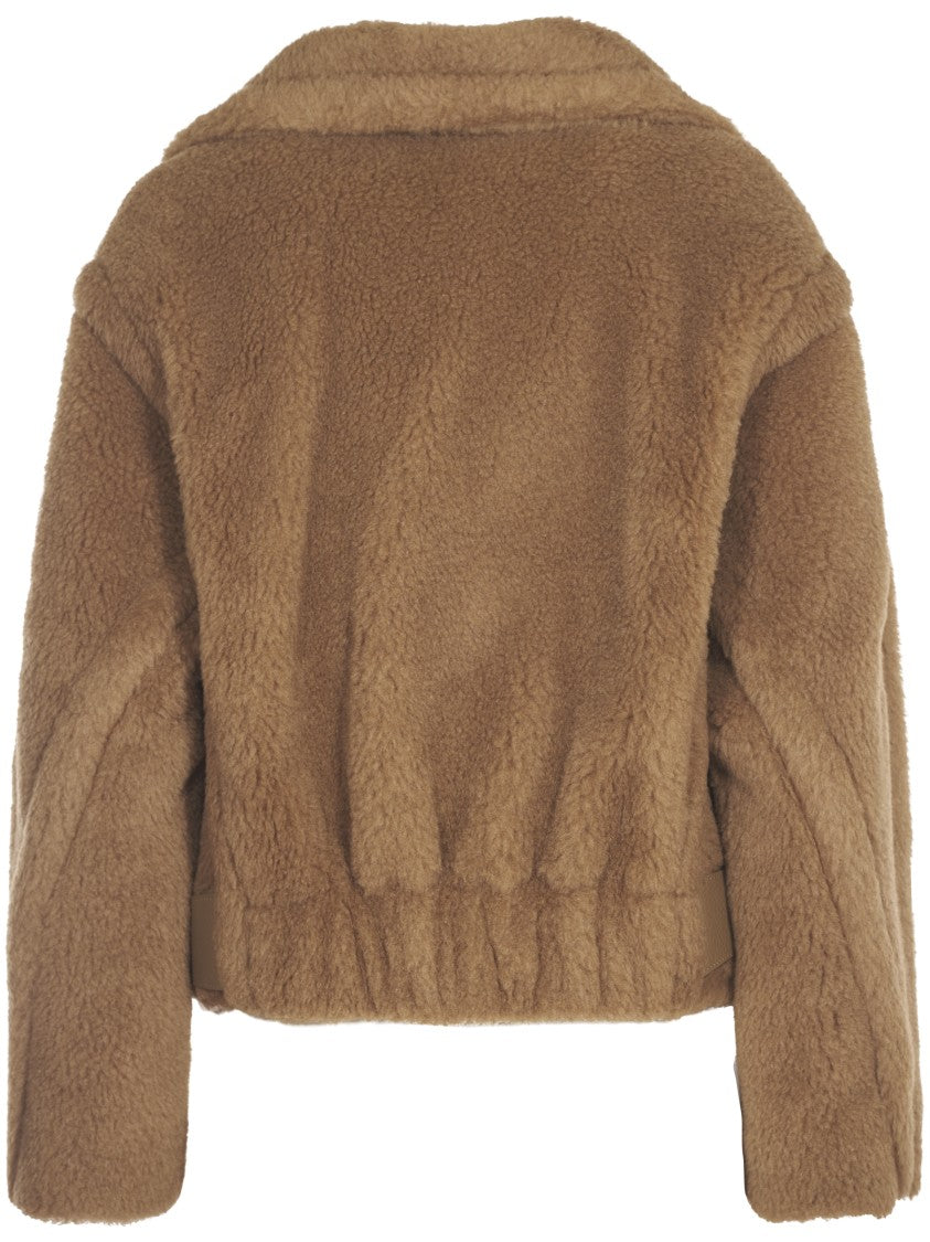 Max Mara Textured Camel Coat With Classic Lapel