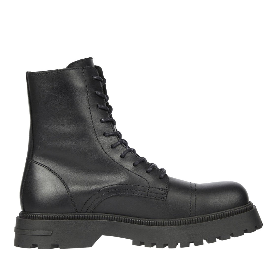 Tommy Jeans Black Lace-Up Rugged Rubber Sole Boots