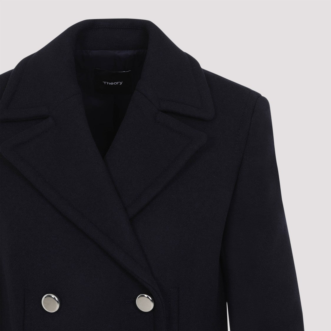 Theory Baltic Blue Recycled Wool Peacoat