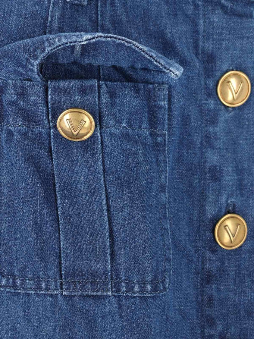 Valentino Flared Midi Sskirt – Blue