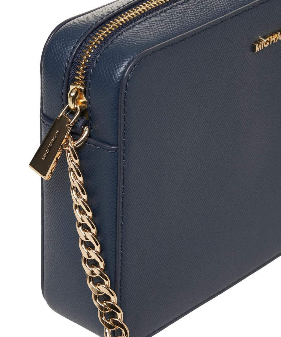 Michael Kors Navy 'Jet Set' Leather Shoulder Bag