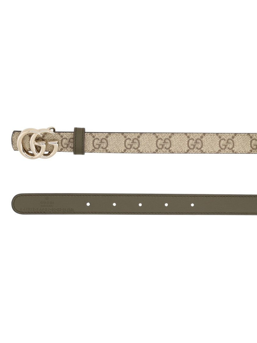 Gucci Gg Marmont Slim Reversible Monogram Belt
