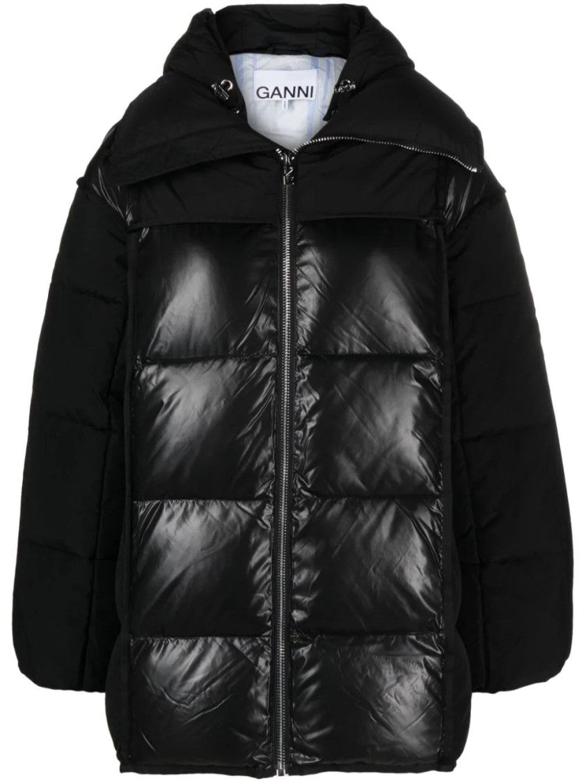 Ganni Mix Puffer Midi Jacket