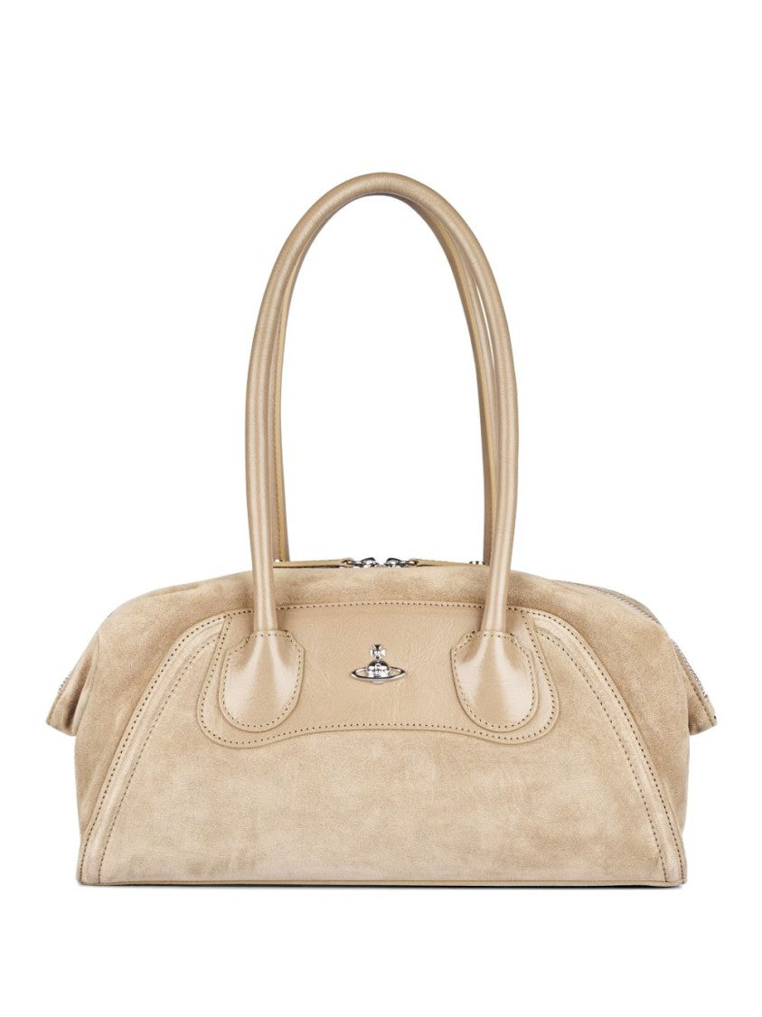 Vivienne Westwood Top Handle Handbag In Soft Suede