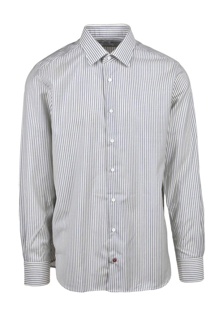 Carrel Wool Shirt - White/Grey
