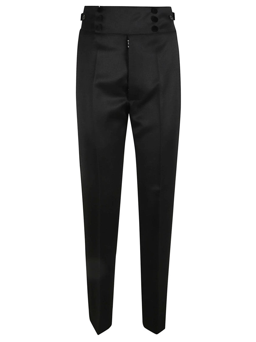 Maison Margiela Tailored Black Trousers With High Waist
