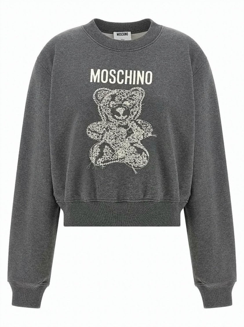 Moschino Cropped Long-Sleeve Sweatshirt