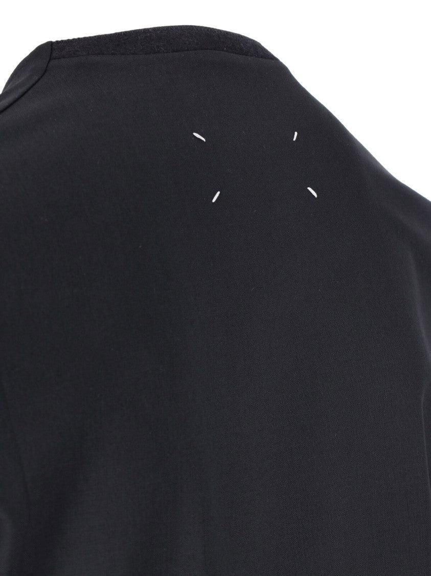 Maison Margiela Black V-Neck Tailored Virgin Wool Blazer