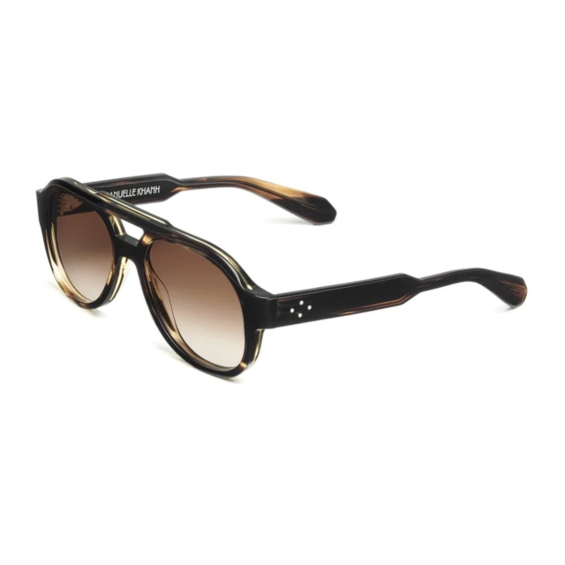 Emmanuelle Khanh Havana Orion Acetate Sunglasses