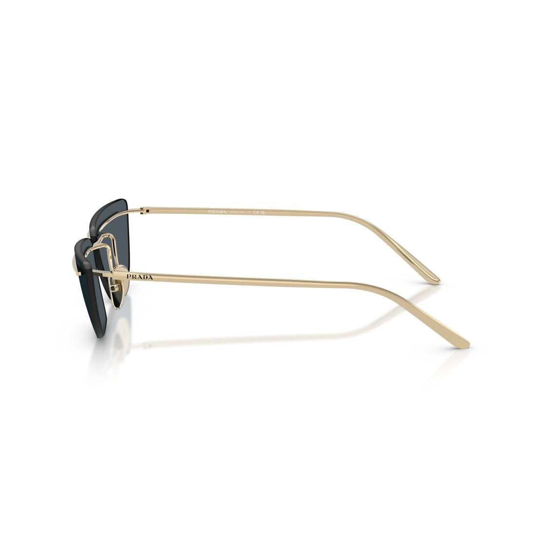 Prada 0Pr C52s Angular Metal Frame Sunglasses