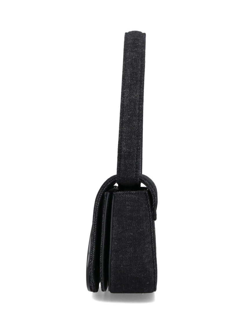 Diesel Black 1Dr Cotton Denim Shoulder Bag