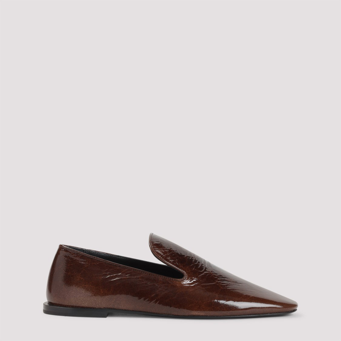 Jil Sander Dark Earth Brown Goat Leather Loafer