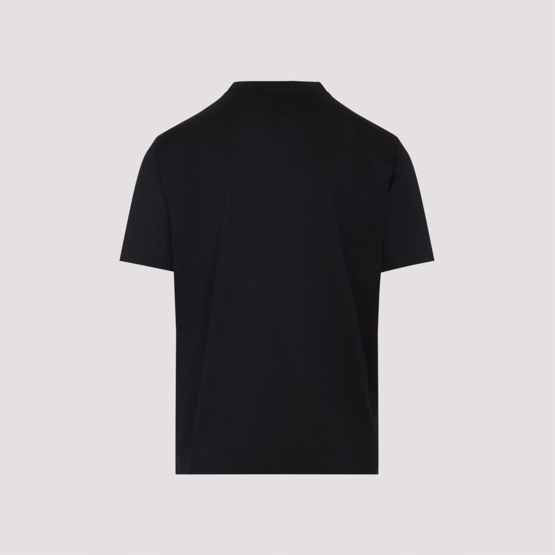 Canali Classic Round Neck Black Cotton T-Shirt