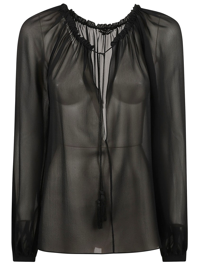 Tom Ford Sheer Black Silk Shirt