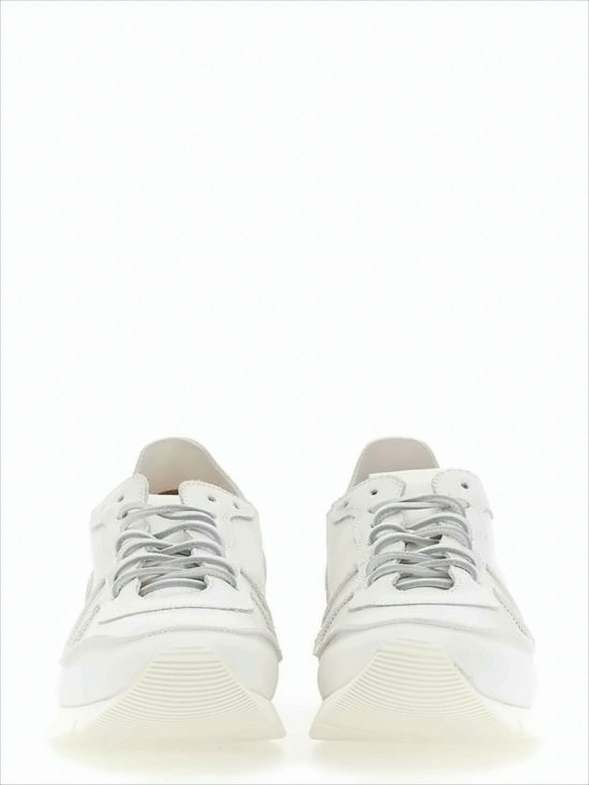 Buttero Low-Profile White Leather Sneakers With Vibram Sole