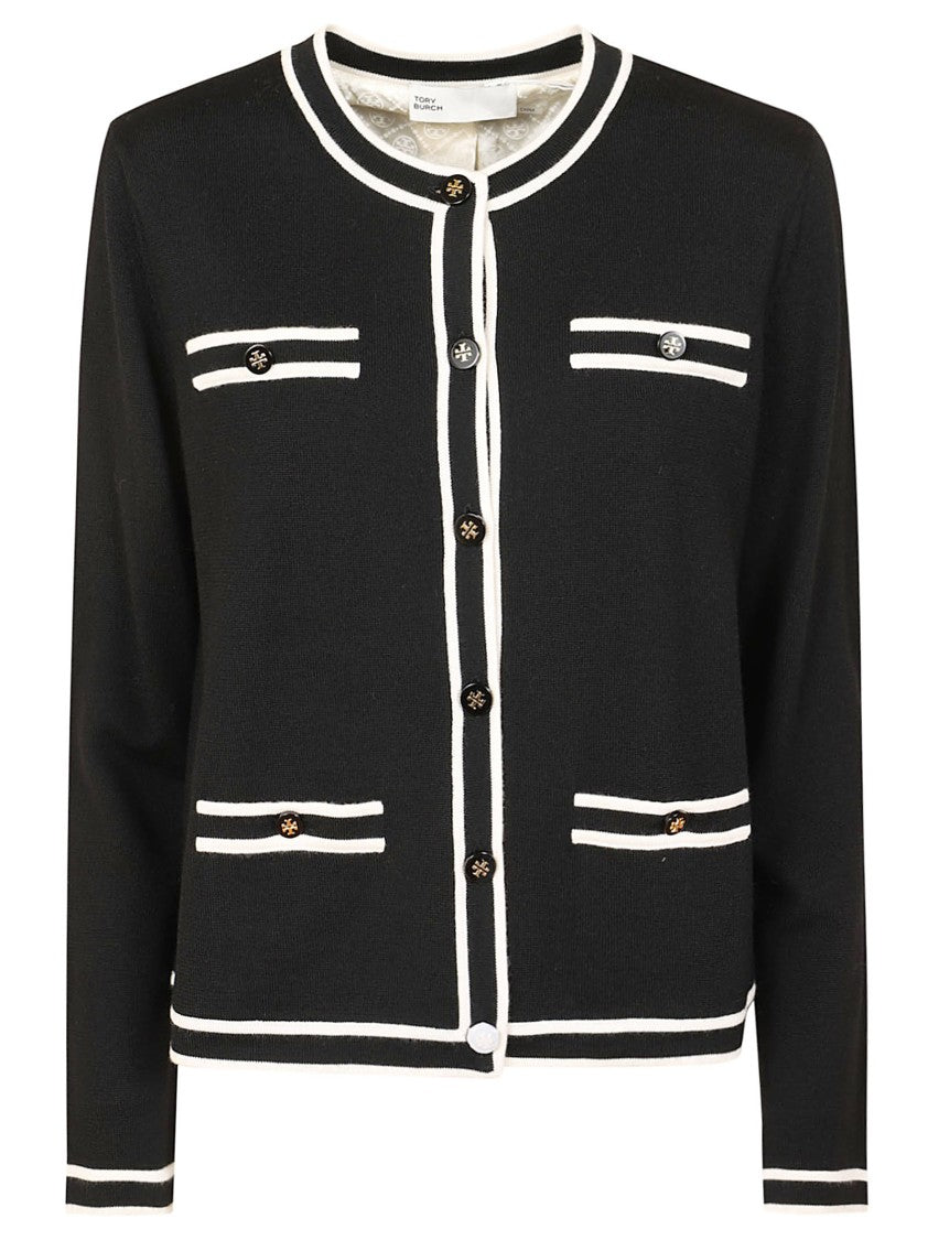 Tory Burch Classic Button-Down Wool Cardigan