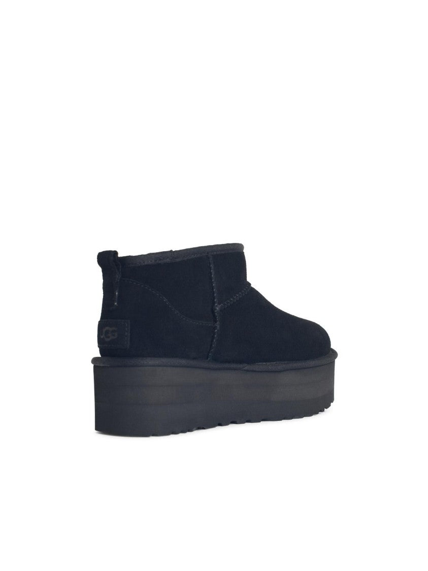Ugg Classic Ultra Mini Platform' Black Suede Boots
