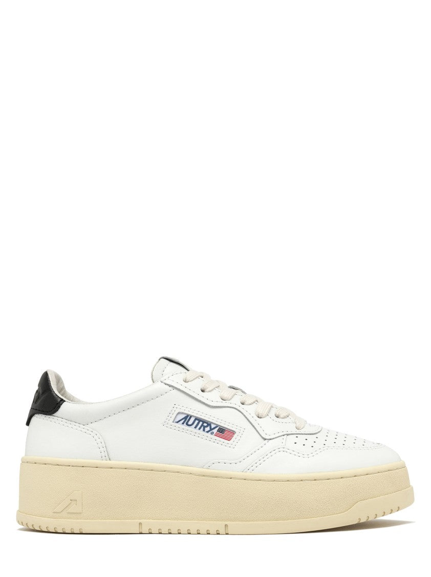 Autry Chunky Sole White Calfskin Sneakers