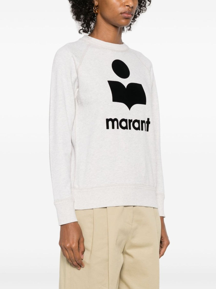 Isabel Marant Étoile Grey Crew Neck Bold Graphic Logo Sweater