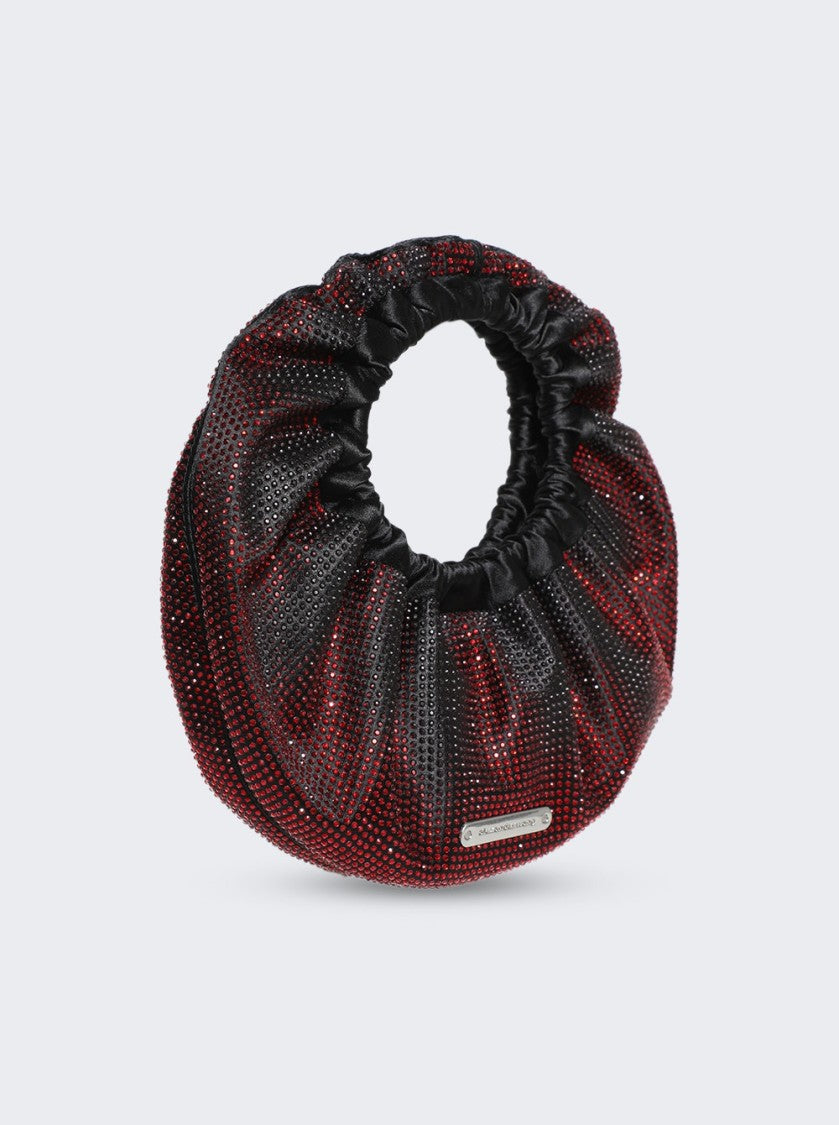 Alexander Wang Crescent Mini Bag In Distressed Crystal Hotfix