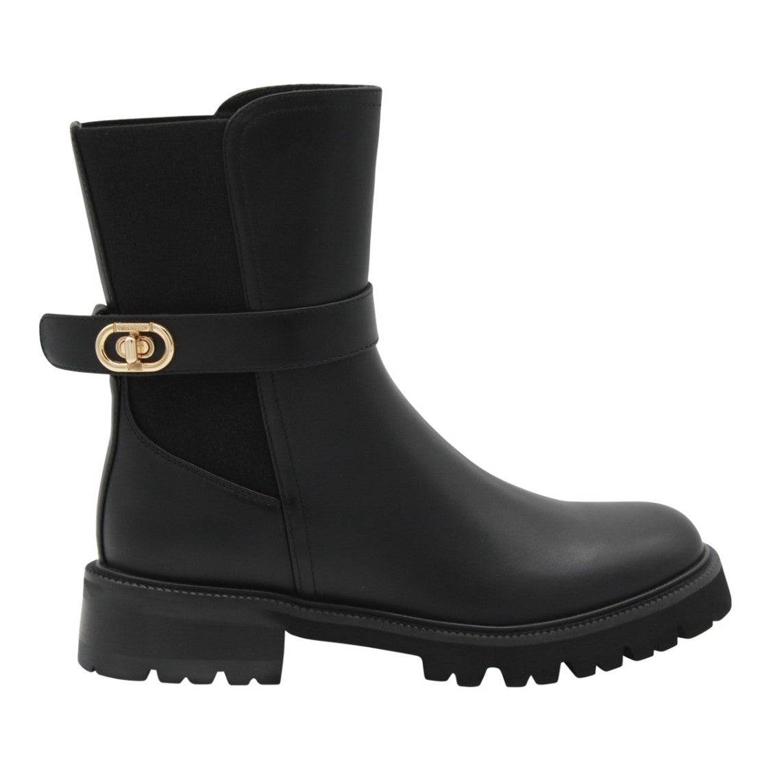 Twin-Set Ankle Boots With Gold-Tone Buckle