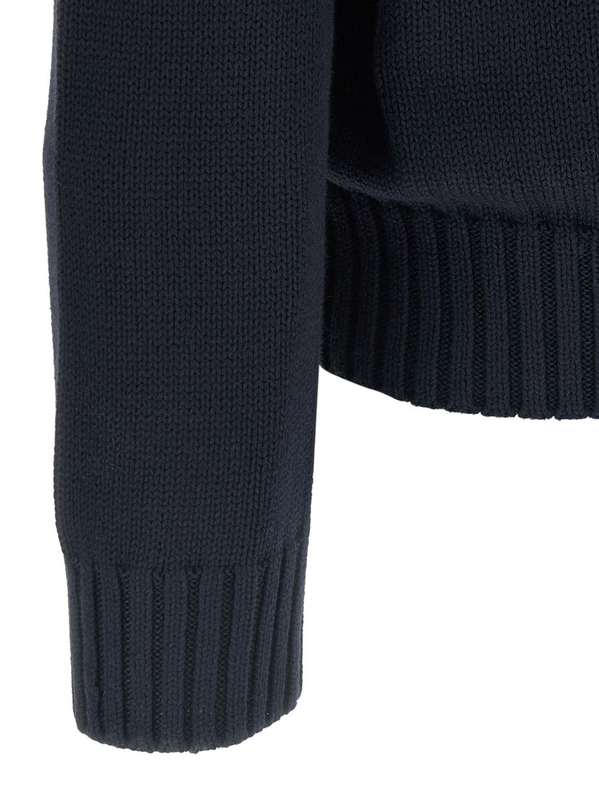 Polo Ralph Lauren Intarsia Knit Sweater With Flag Design And Embroidered Initials