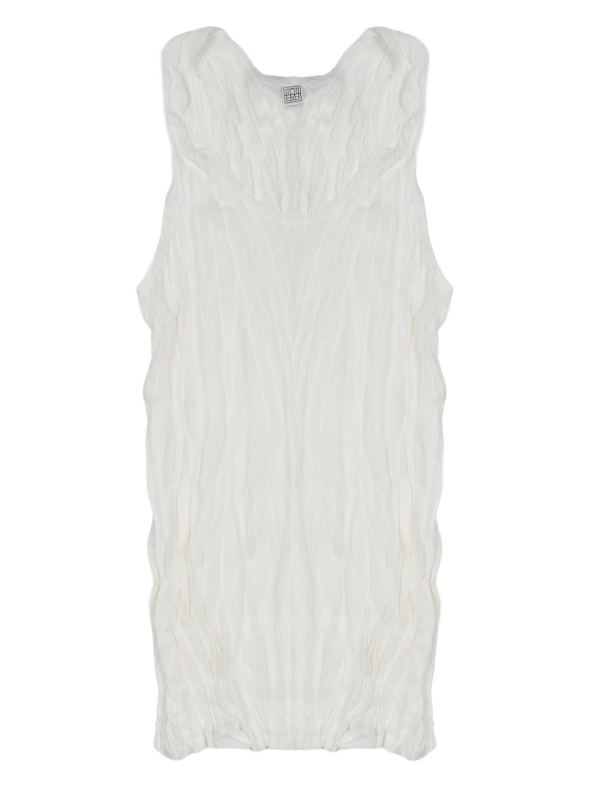 Totême Textured Sleeveless Viscose-Blend Top