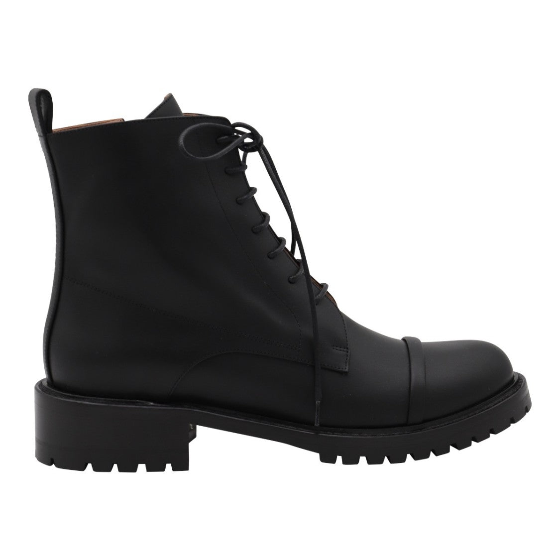 Malone Souliers Smooth Black Leather Lace-Up Boots With Sole