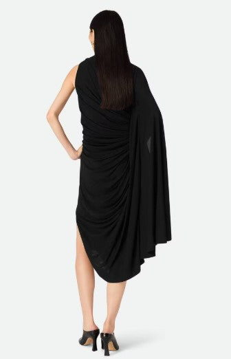 Bottega Veneta Asymmetrical One-Shoulder Black Dress