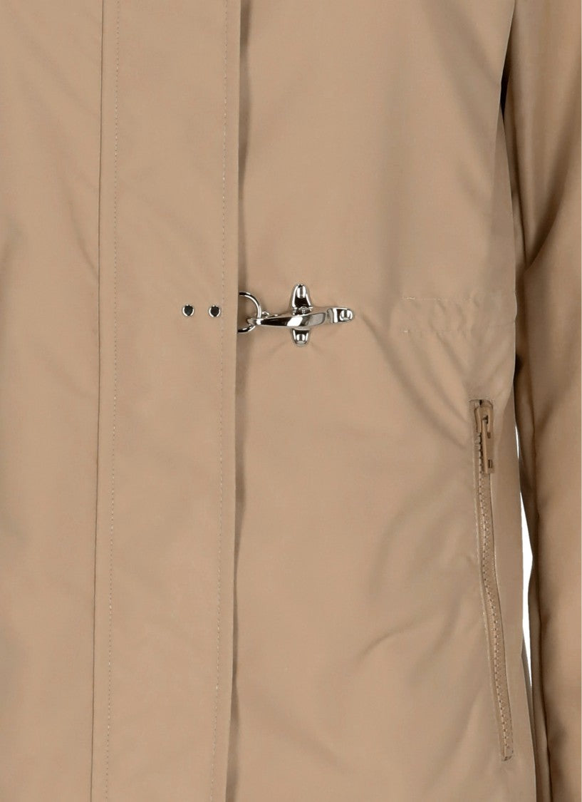 Fay Brown Waterproof Hook-Fastening Jacket