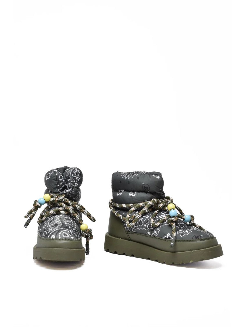 Arizona Love Khaki Nylon-Blend Snow Boots