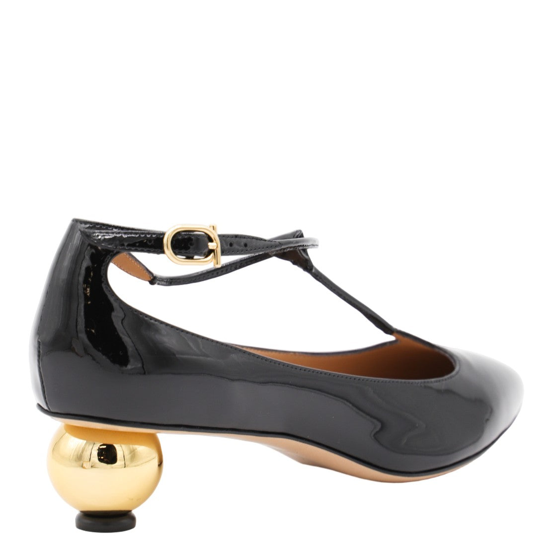 Ferragamo Pointed Toe T-Strap Flats