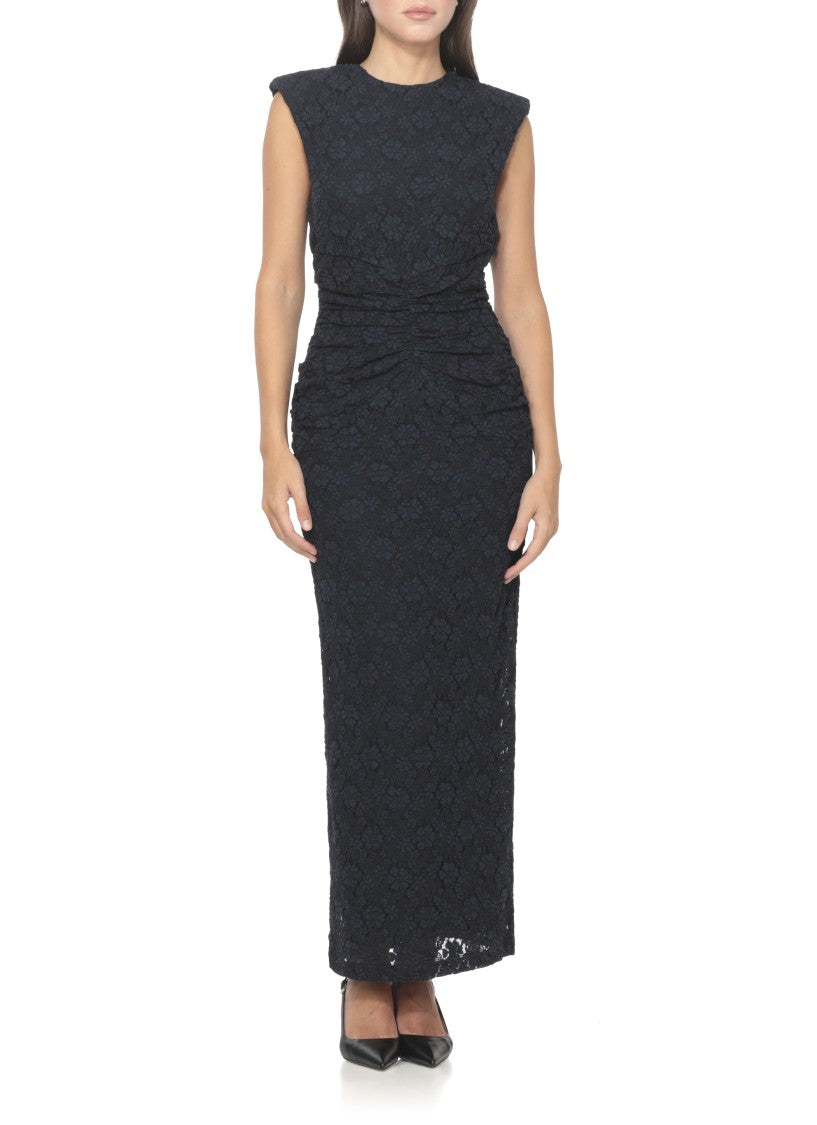 Rotate Micro Lace Evening Dress With Cut-Out Detail