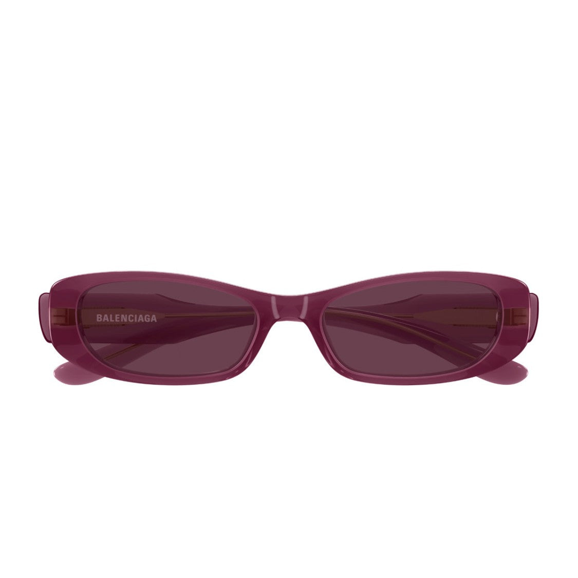 Balenciaga Everyday Bold Burgundy Violet Recycled Acetate Sunglasses