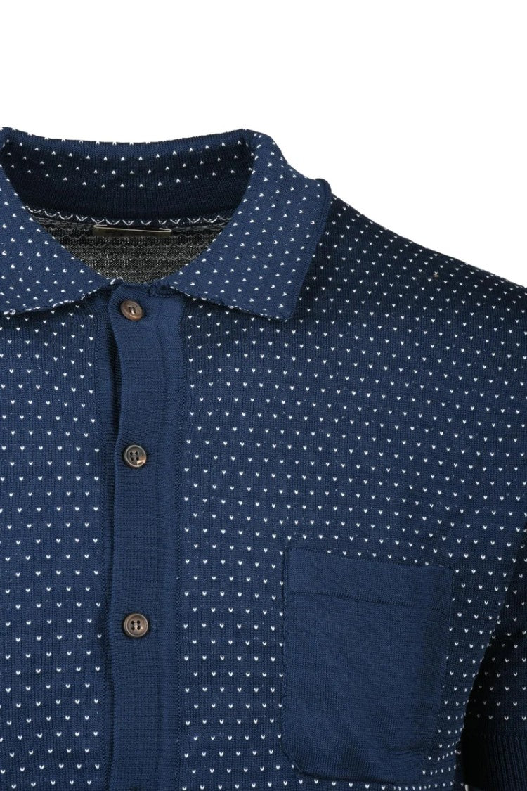 Rakki Polo Cardigan - Blue