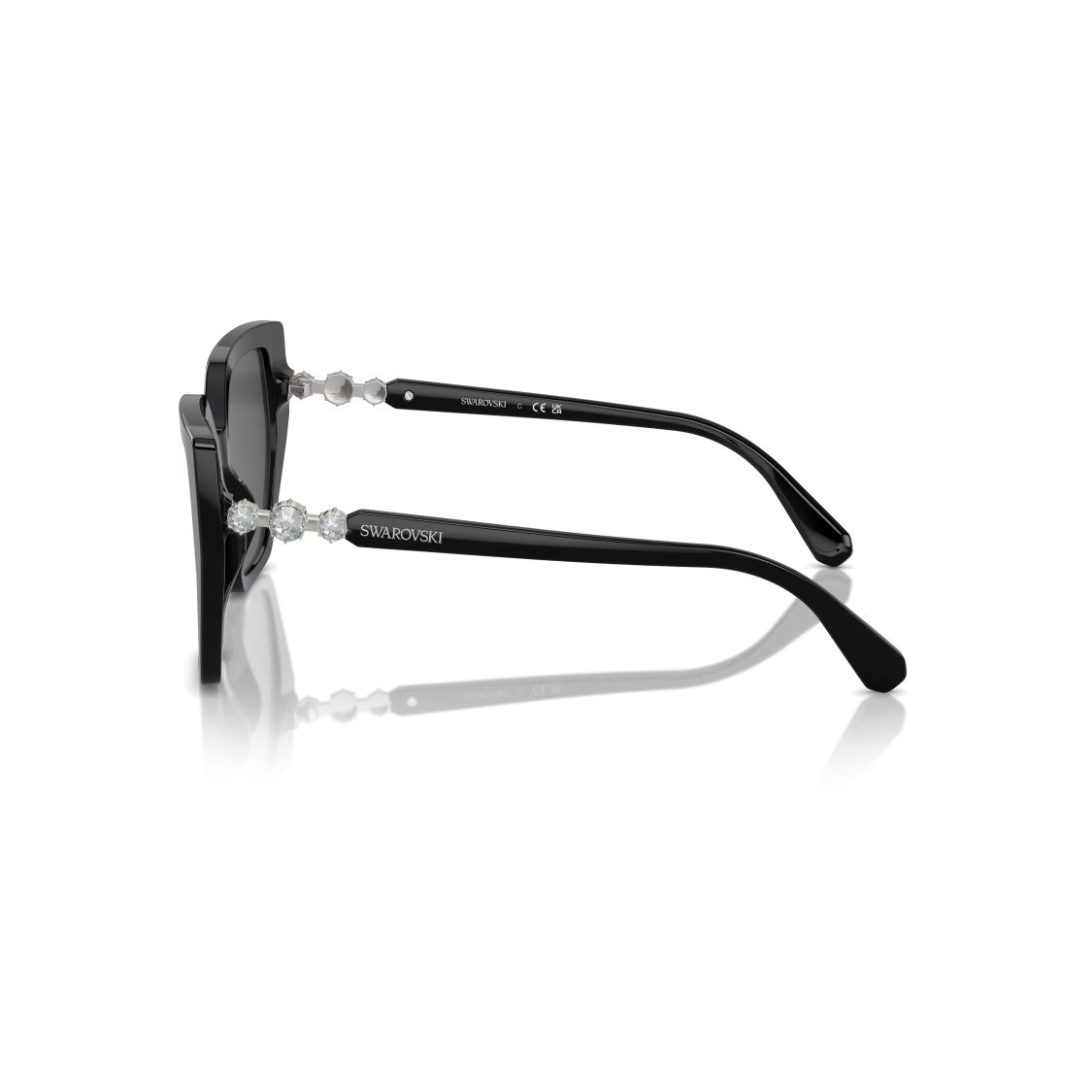 Swarovski 0Sk6016 Oversized Square Frame Sunglasses With Crystal Accents