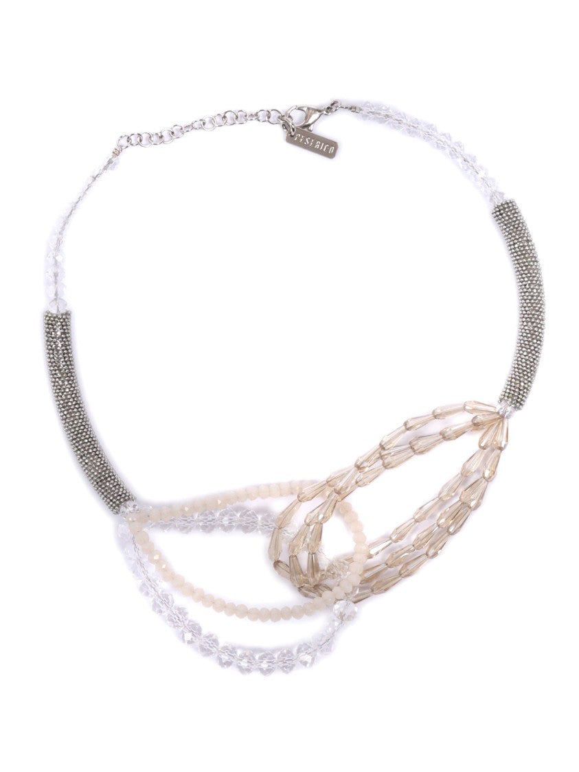Peserico Multi-Strand Beaded Necklace With Metallic Accents