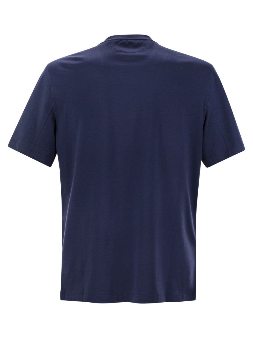 Brunello Cucinelli Crew-Neck Cotton Jersey T-Shirt With Printed Logo