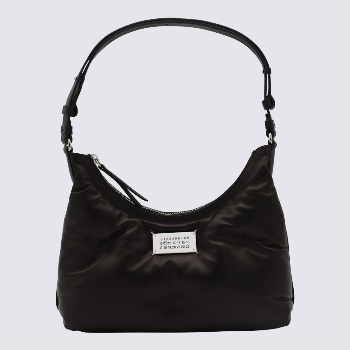 Maison Margiela Black Leather Glam Slam Hobo Bag