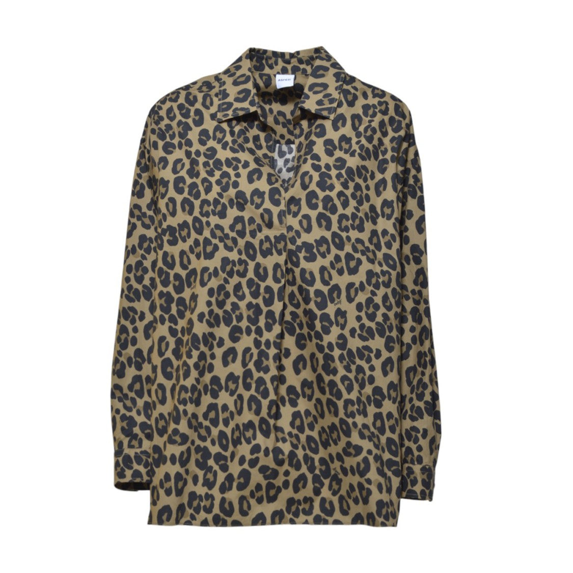 Aspesi Beige Animal Print Cotton Shirt