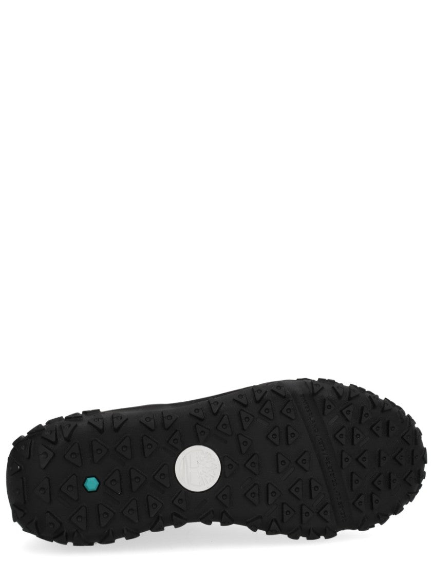 Timberland Premium Leather Sneakers With Textured Sole And Branded Accents