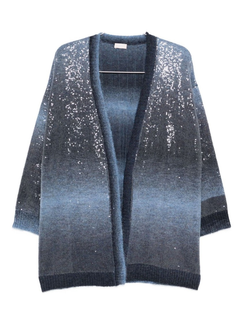 Liu Jo Gradient Brown Open-Front Sweater