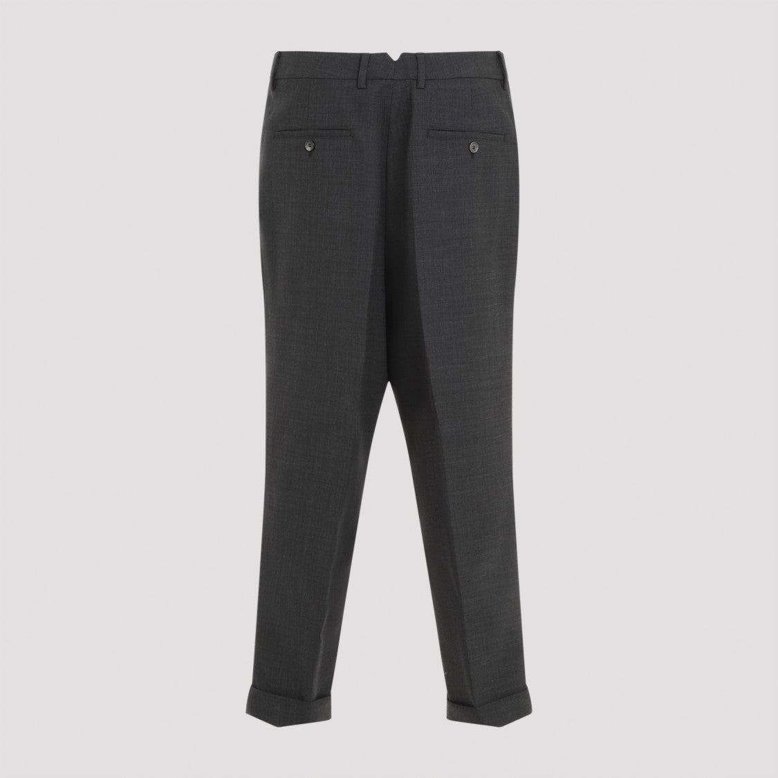 Ami Tailored Grey Trousers With Pleated Front