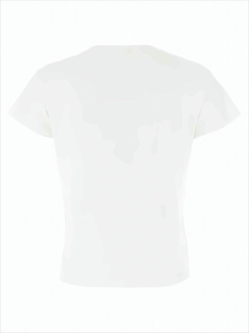 Mm6 By Maison Margiela Short-Sleeved Cotton T-Shirt With Signature Patch
