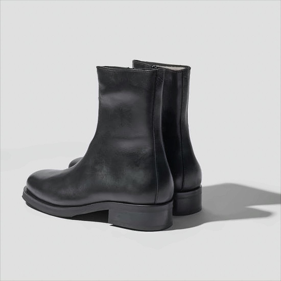 Our Legacy Polished Black Leather Ankle Boots