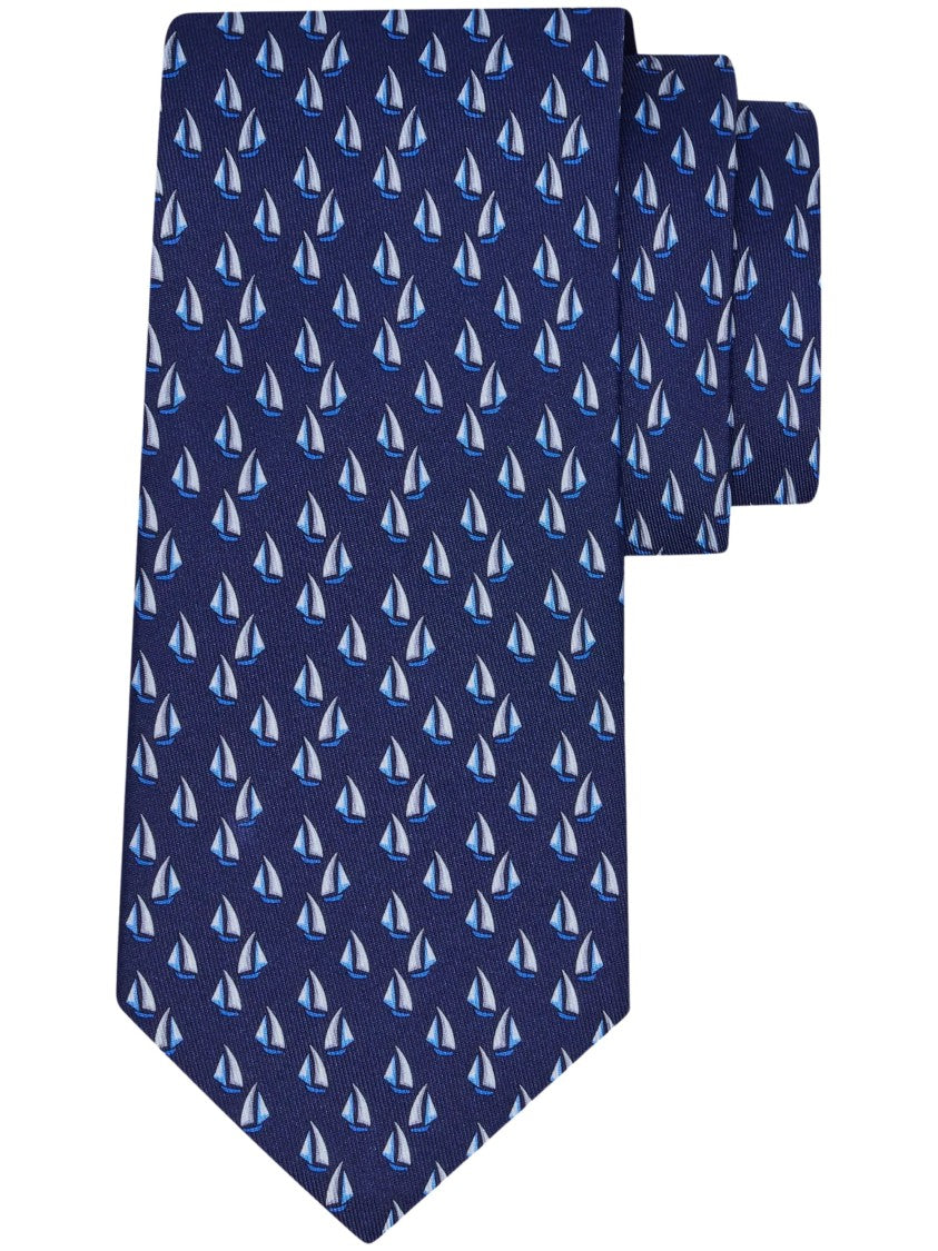 Ferragamo Nautical-Inspired Catamarano Tie With Sailboat Pattern