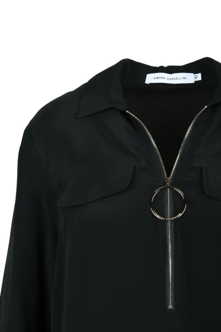Simona Corsellini Acetate Silk Shirt - Black