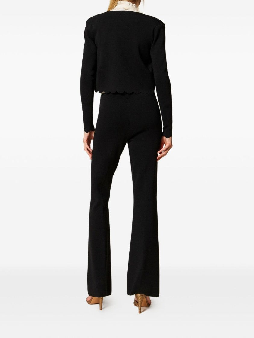 Twin-Set Tailored Black Trousers With Fitted Silhouette