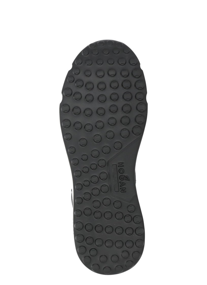 Hogan Dark Blue Suede Low-Top Sneakers